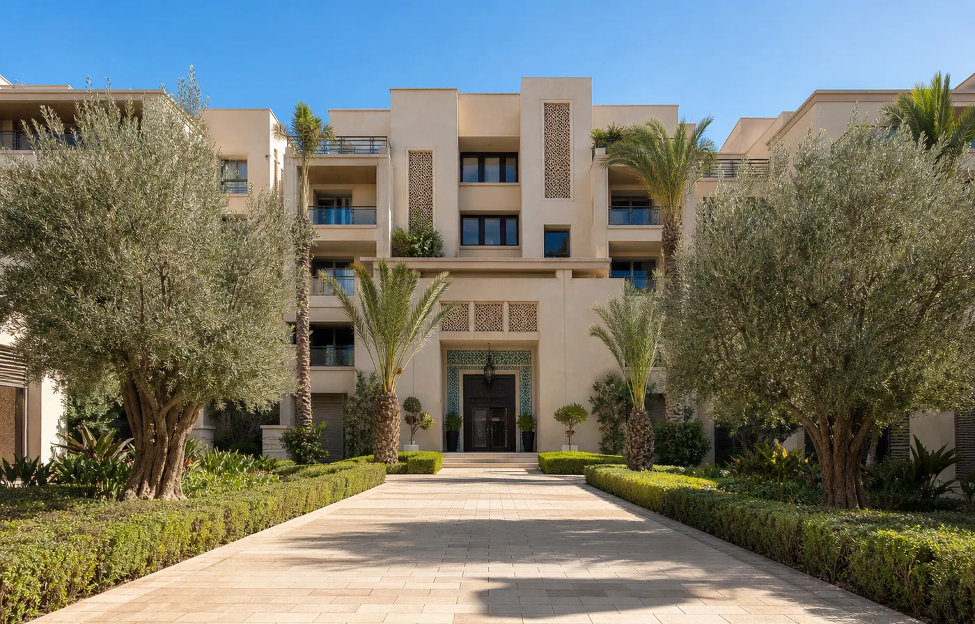 Résidence marocaine contemporaine gérée par Syndic AZ